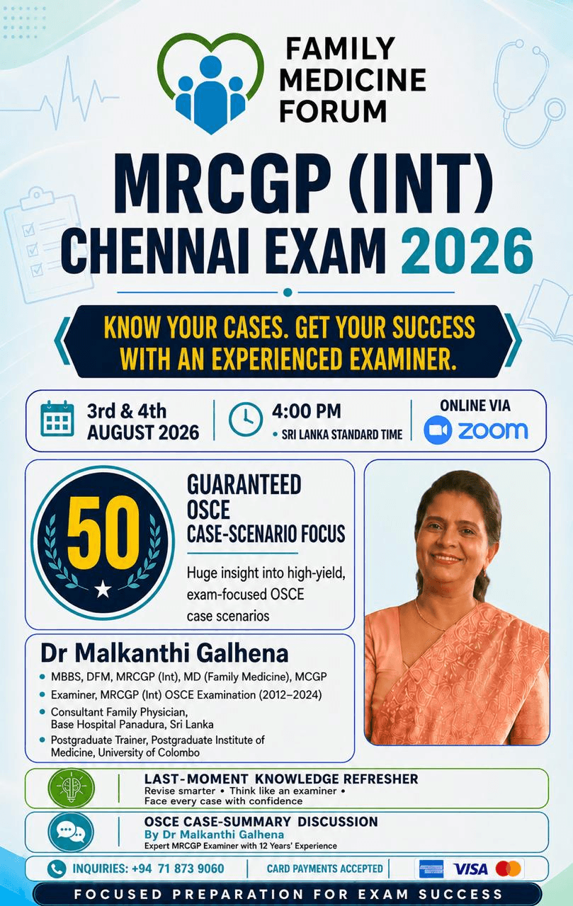 MRCGP (INT) Chennai Exam 2026 — Last-Moment Knowledge Refresher